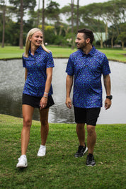 CA Funky Golf Polo | Blue Berries