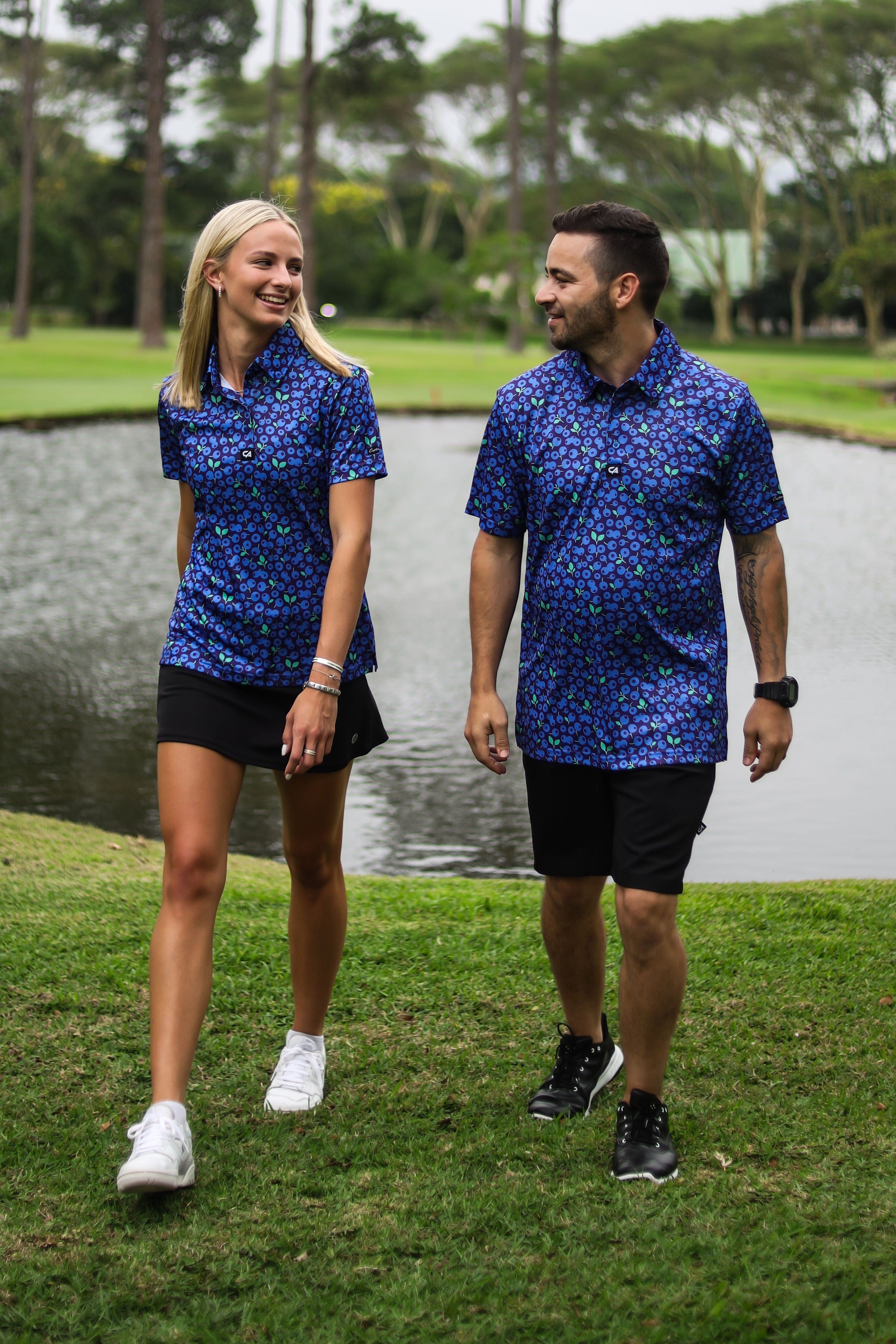 CA Funky Golf Polo | Blue Berries
