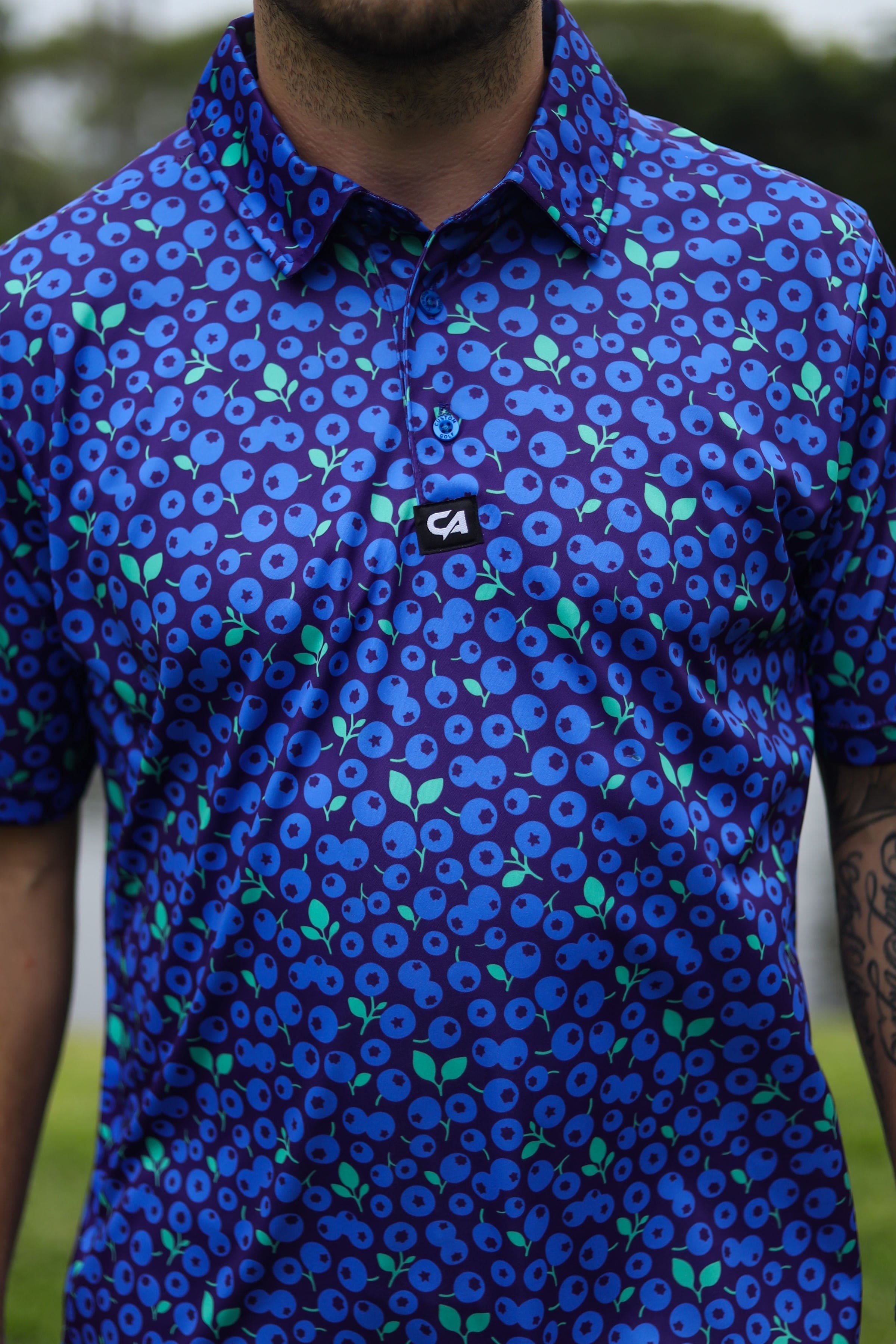 CA Funky Golf Polo | Blue Berries