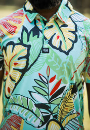 CA Funky Golf Polo | Leafy Greens