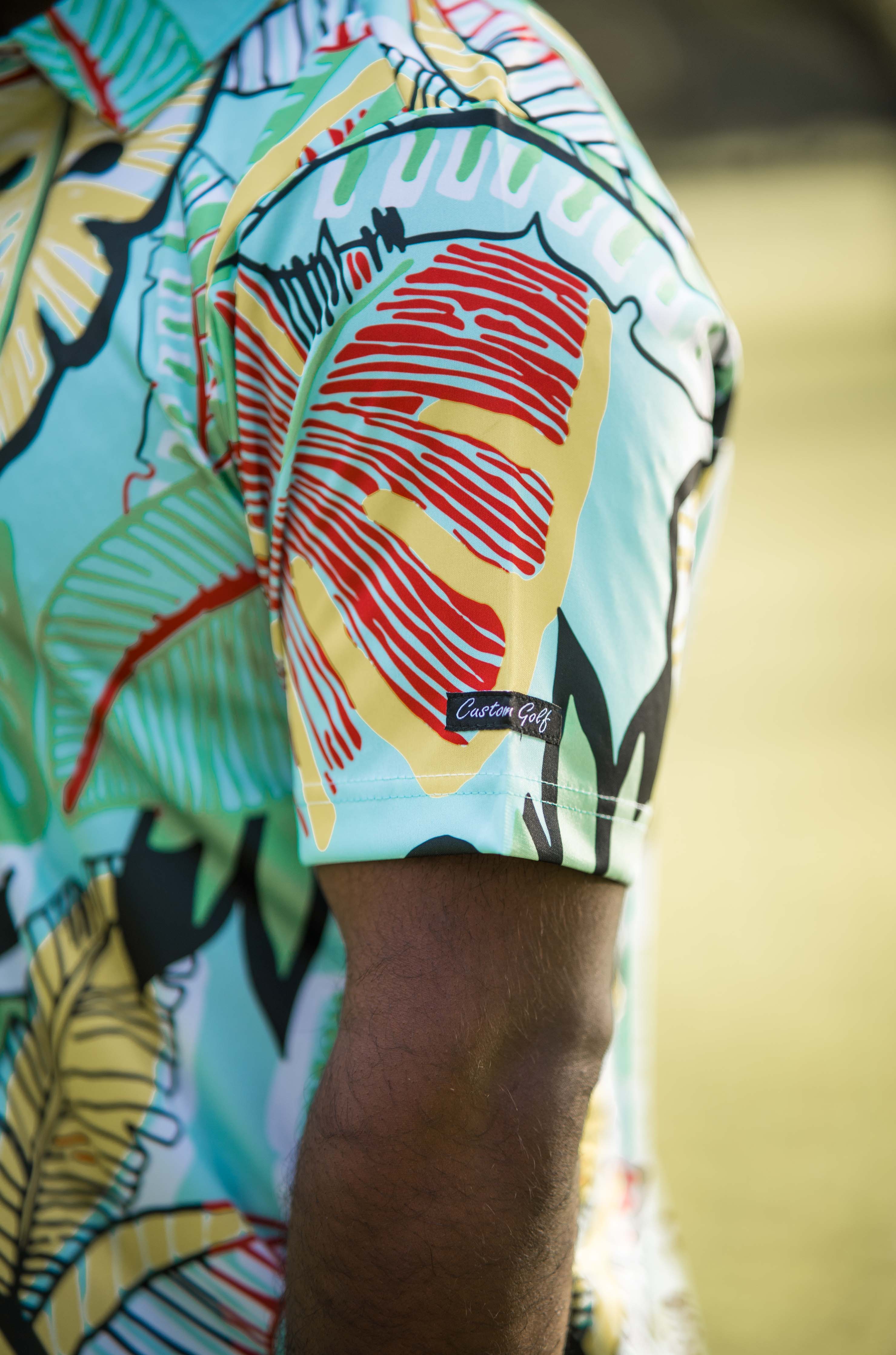 CA Funky Golf Polo | Leafy Greens